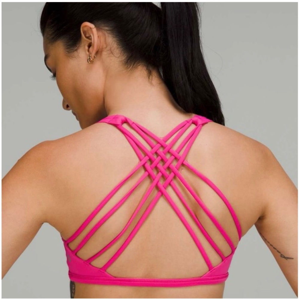 Lululemon Free To be Wild sports bra in hot pink